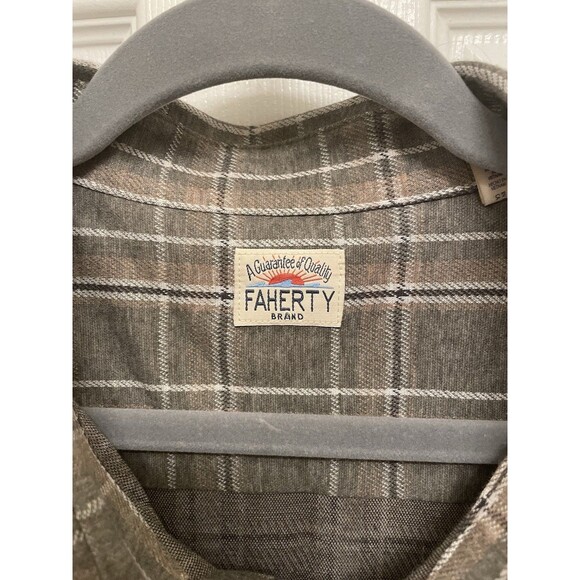 Faherty Coastline Knit Shirt Men XXL Pleasant Hill Plaid Button Up - Picture 8 of 8